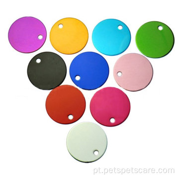 Moda Solid Color Round Nome de Pet Id Tag